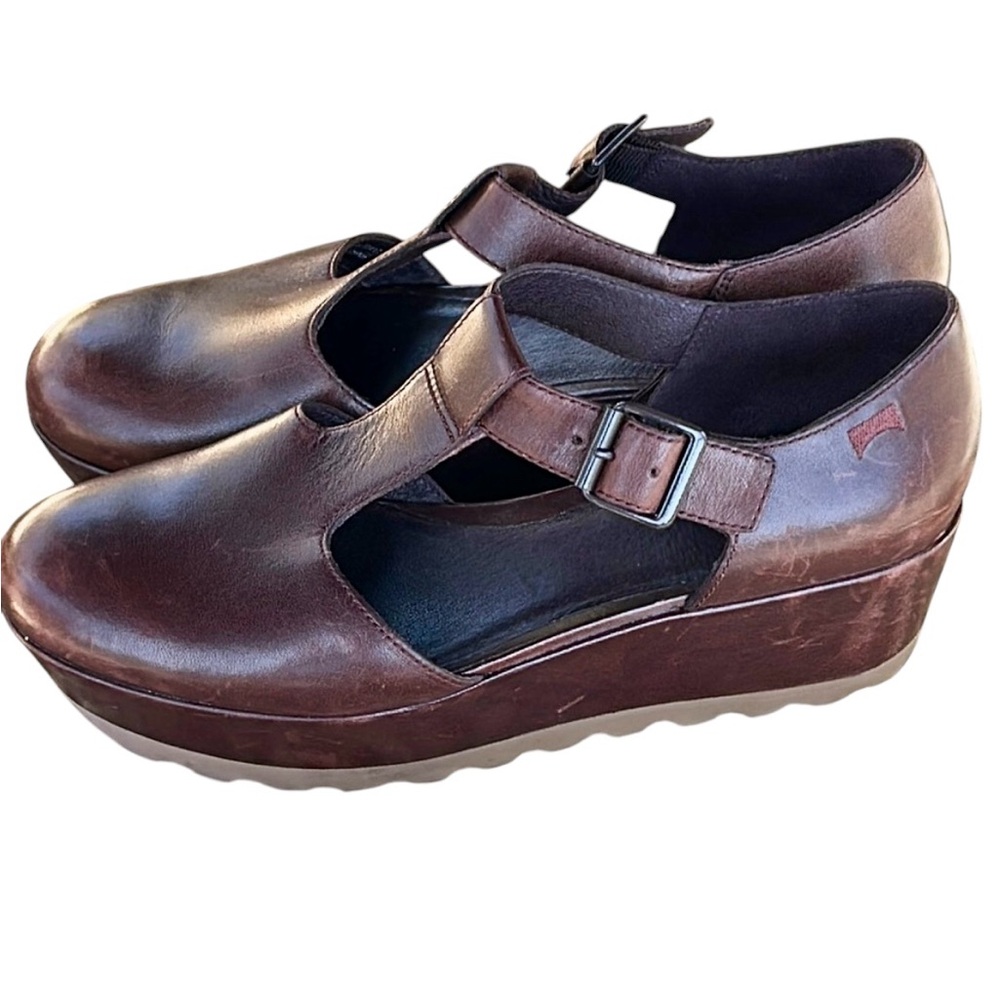 Camper Dark Brown Platform Shoes